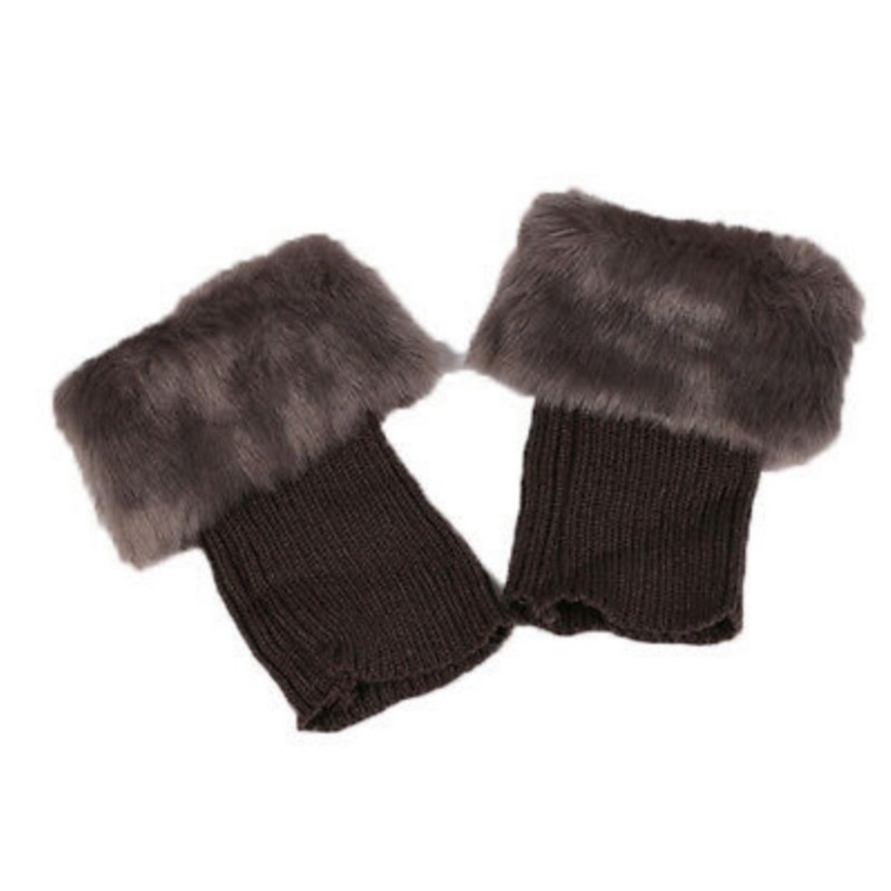 Super cute trendy faux fur boot toppers